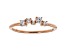 White Cubic Zirconia 18K Rose Gold Over Sterling Silver Ring 0.34ctw