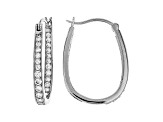 White Cubic Zirconia Rhodium Over Sterling Silver Inside Out Hoop Earrings 2.66ctw