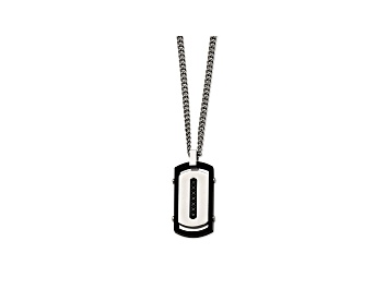 10KY 0.02ctw Diamond Dog Tag Pendant