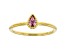 Pink Cubic Zirconia 18K Yellow Gold Over Sterling Silver Ring 0.37ctw