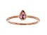 Pink Cubic Zirconia 18K Rose Gold Over Sterling Silver Ring 0.37ctw