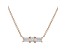 White Cubic Zirconia 18K Rose Gold Over Sterling Silver Necklace 0.77ctw