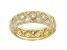 White Cubic Zirconia 18k Yellow Gold Over Sterling Silver Eternity Band Ring 1.83ctw