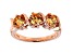 Champagne Cubic Zirconia 18K Rose Gold Over Sterling Silver Ring 2.38ctw