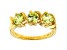 Green Cubic Zirconia 18K Yellow Gold Over Sterling Silver Ring 2.34ctw