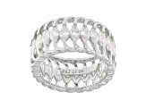 White Cubic Zirconia Rhodium Over Sterling Silver Eternity Band Ring 5.95ctw