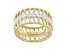 White Cubic Zirconia 18k Yellow Gold Over Sterling Silver Eternity Band Ring 5.95ctw