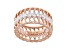 White Cubic Zirconia 18k Rose Gold Over Sterling Silver Eternity Band Ring 5.95ctw