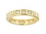 White Cubic Zirconia 18k Yellow Gold Over Sterling Silver Eternity Band Ring 0.99ctw