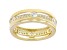 White Cubic Zirconia 18k Yellow Gold Over Sterling Silver Eternity Band Ring 1.52ctw