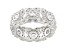 White Cubic Zirconia Rhodium Over Sterling Silver Eternity Ring Band 3.34ctw