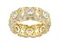 White Cubic Zirconia 18k Yellow Gold Over Sterling Silver Eternity Ring Band 3.34ctw