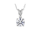 White Cubic Zirconia Rhodium Over Sterling Silver Pendant With Chain And Earrings Set 3.70ctw