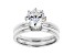 White Cubic Zirconia Rhodium Over Sterling Silver Ring With Band 2.97ctw