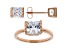 White Cubic Zirconia 18K Rose Gold Over Sterling Silver Ring And Earrings Set 5.49ctw