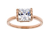 White Cubic Zirconia 18K Rose Gold Over Sterling Silver Ring And Earrings Set 5.49ctw