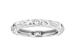 White Cubic Zirconia Rhodium Over Sterling Silver Eternity Band Ring 1.05ctw