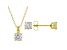 White Cubic Zirconia 18K Yellow Gold Over Sterling Silver Pendant With Chain And Earrings 2.43ctw