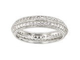 White Cubic Zirconia Rhodium Over Sterling Silver Eternity Band Ring 1.44ctw