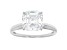 Asscher White Cubic Zirconia Rhodium Over Sterling Silver Solitaire Ring 4.81ctw