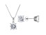 White Cubic Zirconia Rhodium Over Sterling Silver Pendant With Chain And Earrings 12.55ctw