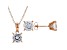 White Cubic Zirconia 18K Rose Gold Over Sterling Silver Pendant With Chain And Earrings 8.91ctw