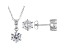 White Cubic Zirconia Rhodium Over Sterling Silver Pendant With Chain And Earrings 6.55ctw