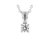 White Cubic Zirconia Rhodium Over Sterling Silver Pendant With Chain And Earrings 1.21ctw