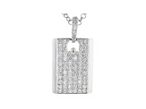 White Cubic Zirconia Rhodium Over Sterling Silver Pendant With Chain 5.33ctw