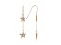 White Cubic Zirconia 18K Rose Gold Over Sterling Silver Star Earrings 0.59ctw