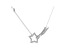 White Cubic Zirconia Rhodium Over Sterling Silver Star Necklace 1.96ctw