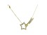 White Cubic Zirconia 18K Yellow Gold Over Sterling Silver Star Necklace 1.96ctw