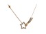 White Cubic Zirconia 18K Rose Gold Over Sterling Silver Star Necklace 1.96ctw