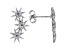 White Cubic Zirconia Rhodium Over Sterling Silver Star Earrings 0.68ctw