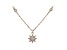 White Cubic Zirconia 18K Rose Gold Over Sterling Silver Star Pendant With Chain 0.39ctw