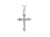 White Cubic Zirconia Rhodium Over Sterling Silver Pendant With Chain 1.77ctw