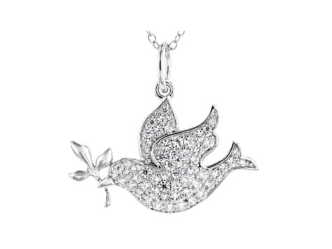 Zeta Phi Beta Inspired Silver Toned Dove Pendant Necklace (18 inches) – The  Black Art Depot