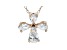 White Cubic Zirconia 18K Rose Gold Over Sterling Silver Cross Pendant With Chain 1.59ctw