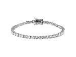 White Cubic Zirconia Rhodium Over Sterling Silver Tennis Bracelet 8.25ctw