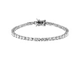 White Cubic Zirconia Rhodium Over Sterling Silver Tennis Bracelet 8.25ctw