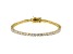 White Cubic Zirconia 18K Yellow Gold Over Sterling Silver Tennis Bracelet 8.25ctw