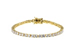White Cubic Zirconia Rhodium Over Sterling Silver Tennis Bracelet 8.25ctw