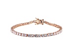 White Cubic Zirconia Rhodium Over Sterling Silver Tennis Bracelet 8.25ctw