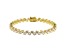 White Cubic Zirconia 18K Yellow Gold Over Sterling Silver Tennis Bracelet 18.60ctw