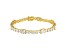 White Cubic Zirconia 18K Yellow Gold Over Sterling Silver Tennis Bracelet 28.56ctw