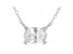 White Cubic Zirconia Rhodium Over Sterling Silver Necklace 1.17ctw