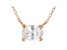 White Cubic Zirconia 18K Rose Gold Over Sterling Silver Necklace 1.17ctw
