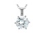 White Cubic Zirconia Rhodium Over Sterling Silver Pendant With Chain 2.97ctw