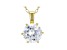 White Cubic Zirconia 18K Yellow Gold Over Sterling Silver Pendant With Chain 2.97ctw