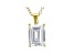 White Cubic Zirconia 18K Yellow Gold Over Sterling Silver Pendant With Chain 3.16ctw